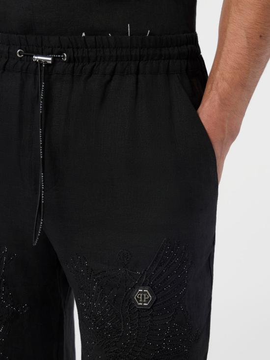 26SS 필립 플레인 숏팬츠 SAFCMRT1643PTE003N 0202 Black - PHILIPP PLEIN