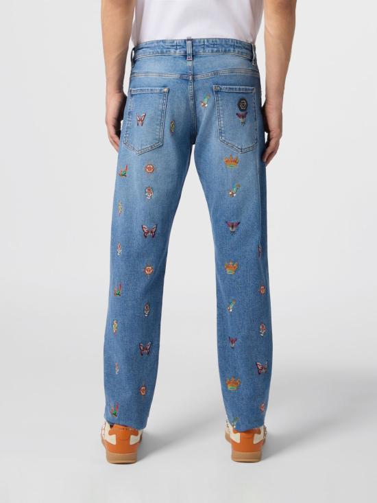 26SS 필립 플레인 데님 팬츠 SAFCMDT4282PDE004N 07MY Denim - PHILIPP PLEIN