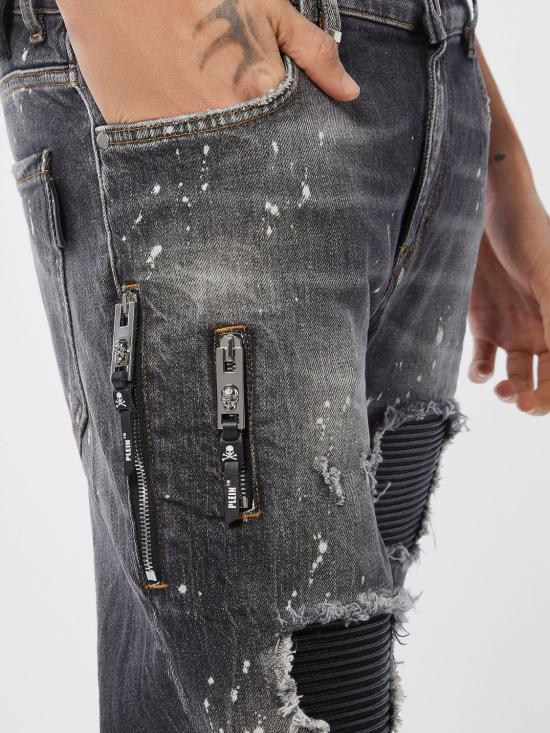 26SS 필립 플레인 데님 팬츠 FAECMDT4141PDE004N 02MW Grey - PHILIPP PLEIN
