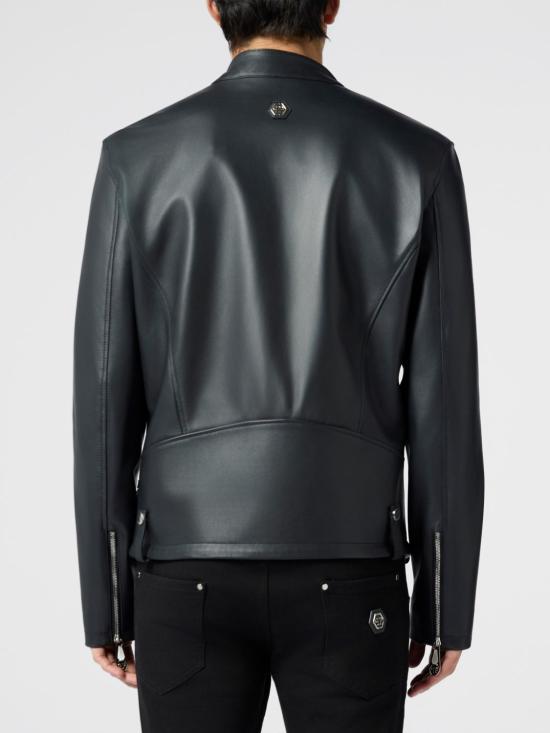 26SS 필립 플레인 가죽 자켓 PAFCMLB2074PLE005N 02 Black - PHILIPP PLEIN