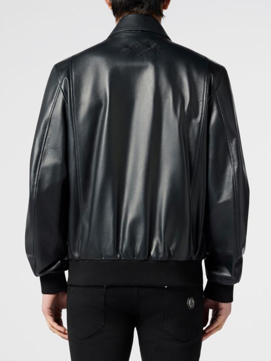 26SS 필립 플레인 가죽 자켓 PAFCMLB2048PLE005N 02 Black - PHILIPP PLEIN