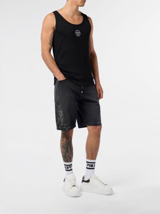 26SS 필립 플레인 반팔 티셔츠 SAFCMTK8471PTE004N 02 Black - PHILIPP PLEIN