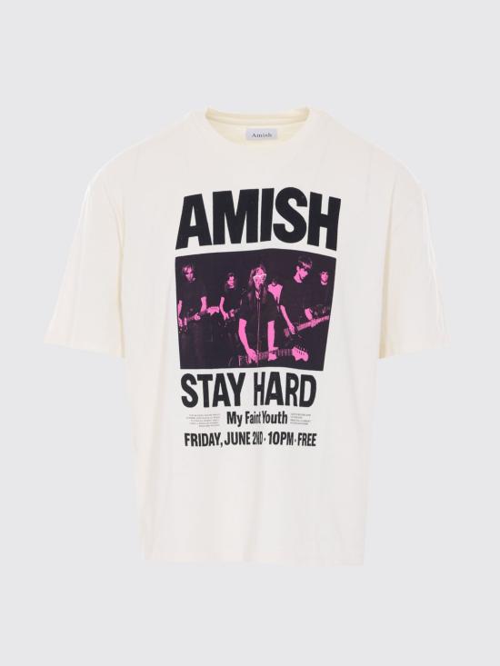 26SS 아미시 반팔 티셔츠 AMU144CR61056 90569 White - AMISH