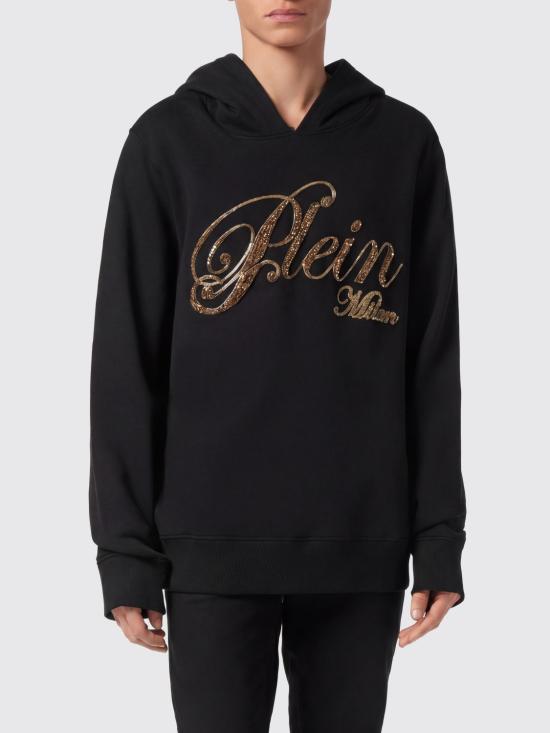 26SS 필립 플레인 후드 티셔츠 FAECMJB3747PTE003N 02 Black