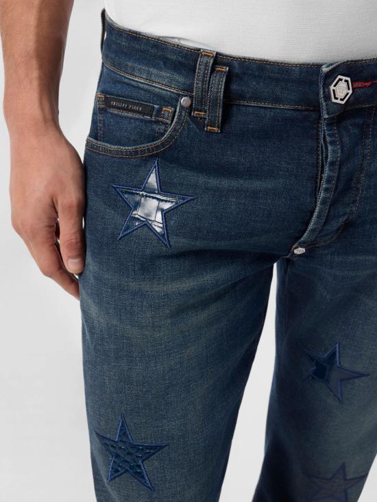 26SS 필립 플레인 데님 팬츠 SAFCMDT4297PDE037C 08TB Blue - PHILIPP PLEIN