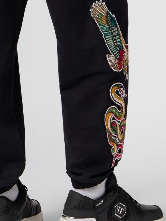 26SS 필립 플레인 트레이닝/조거 팬츠 SAFCMJT2743PTE180N 02 Black - PHILIPP PLEIN