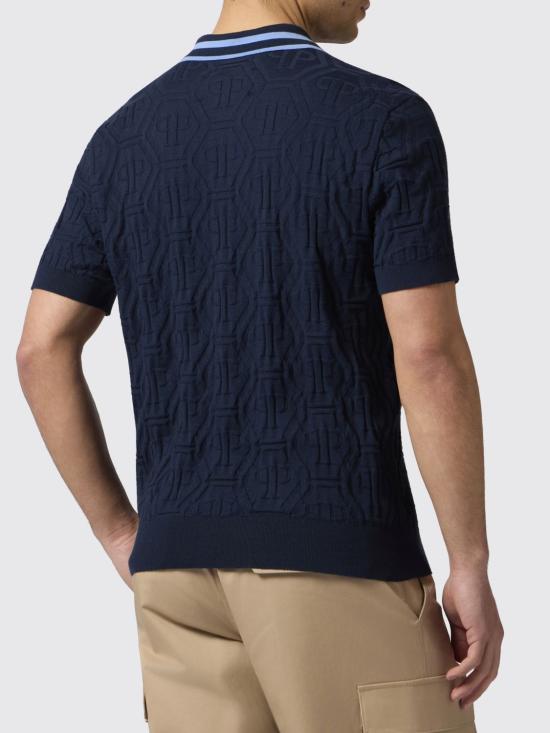 26SS 필립 플레인 폴로 티셔츠 SAFCMKK0322PKN002N 24 Navy - PHILIPP PLEIN