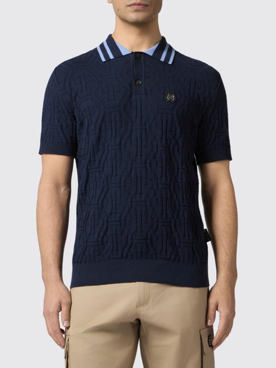 26SS 필립 플레인 폴로 티셔츠 SAFCMKK0322PKN002N 24 Navy