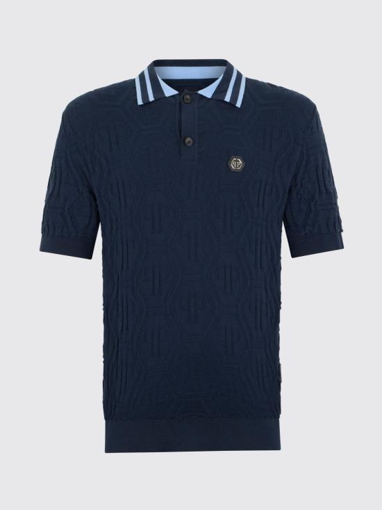 26SS 필립 플레인 폴로 티셔츠 SAFCMKK0322PKN002N 24 Navy - PHILIPP PLEIN