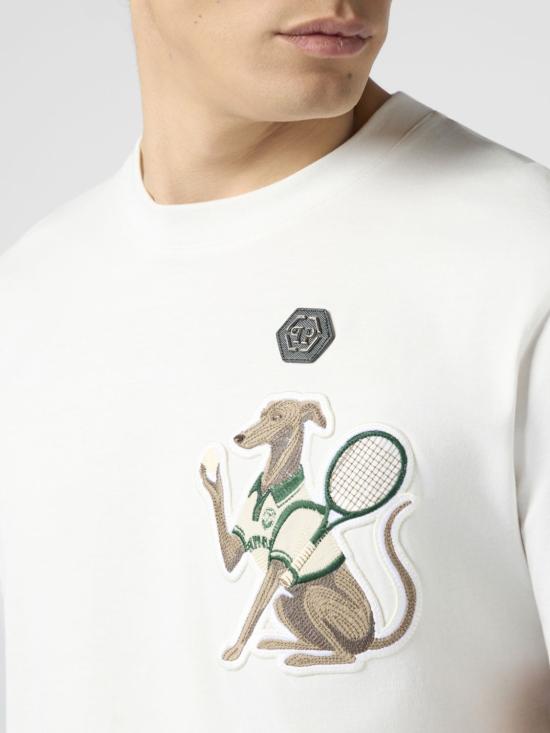 26SS 필립 플레인 반팔 티셔츠 PAFCMTK9014PJY002N 01OF White - PHILIPP PLEIN