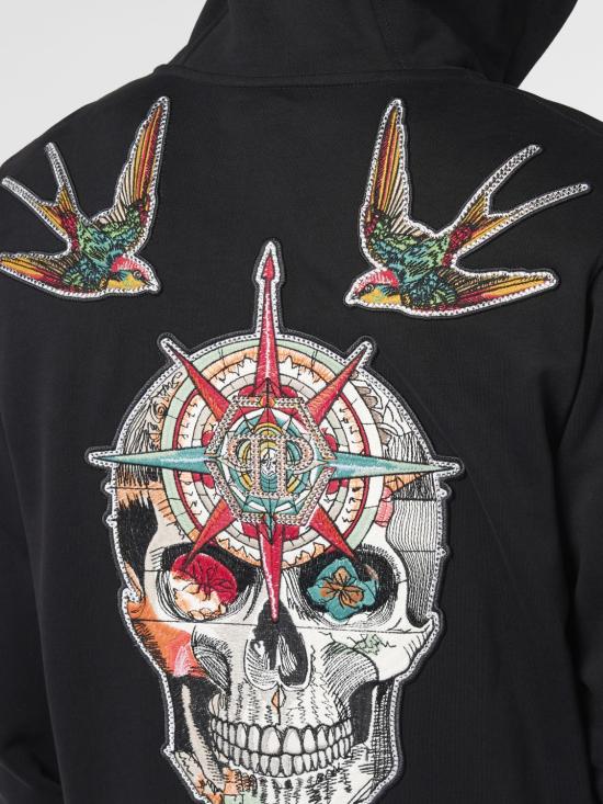 26SS 필립 플레인 후드 티셔츠 SAFCMJB3919PTE180N 02 Black - PHILIPP PLEIN