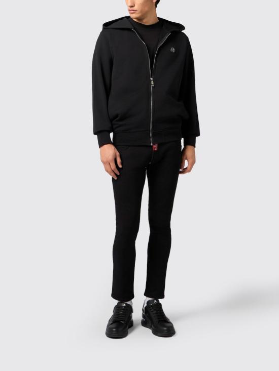 26SS 필립 플레인 후드 티셔츠 SAFCMJB3928PTE180N 02 Black - PHILIPP PLEIN