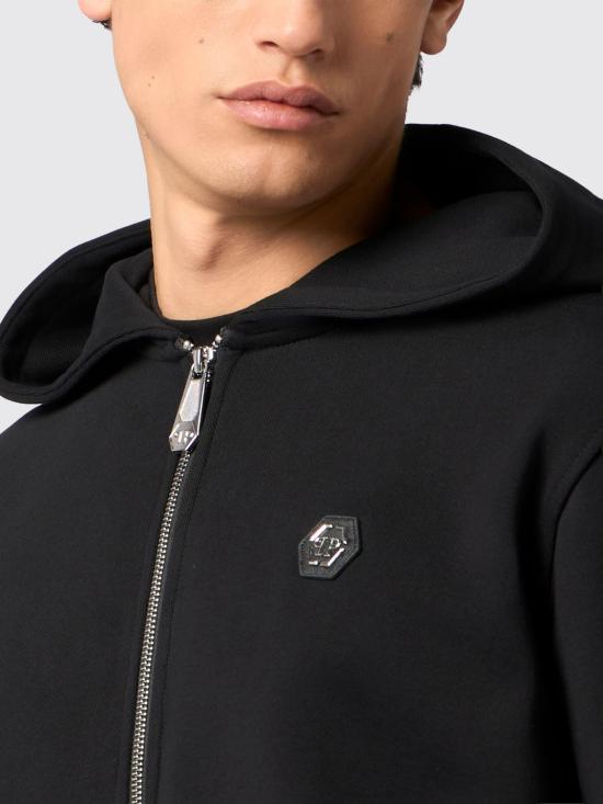 26SS 필립 플레인 후드 티셔츠 SAFCMJB3928PTE180N 02 Black - PHILIPP PLEIN