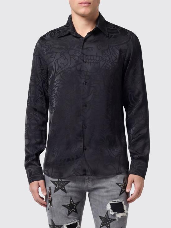 26SS 필립 플레인 긴팔 셔츠 SAFCMRP2496PTE104N 02 Black