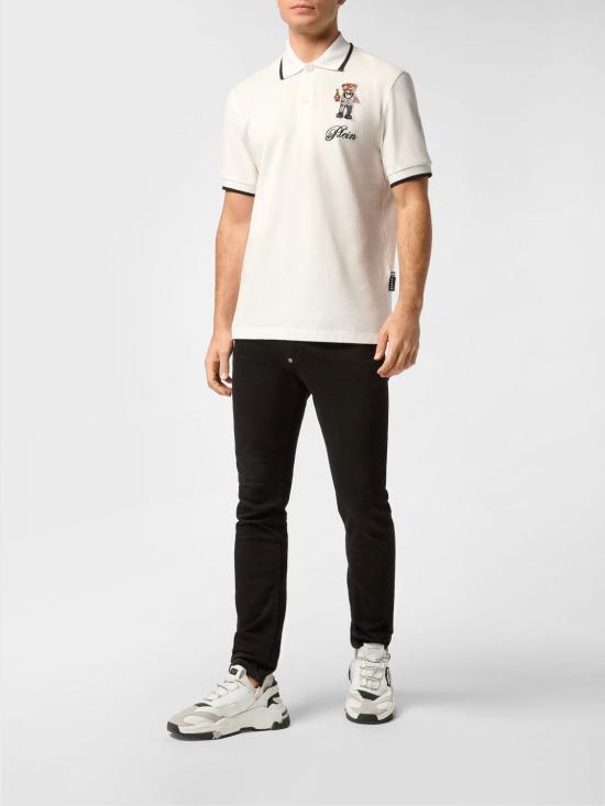 26SS 필립 플레인 폴로 티셔츠 FAECMTK8586PTE179N 01OF White - PHILIPP PLEIN
