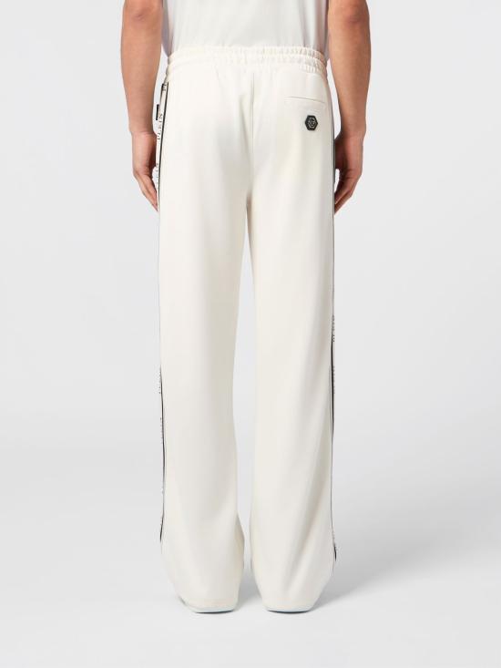 26SS 필립 플레인 트레이닝/조거 팬츠 SAFCMJT2713PTE003N 01OF White - PHILIPP PLEIN