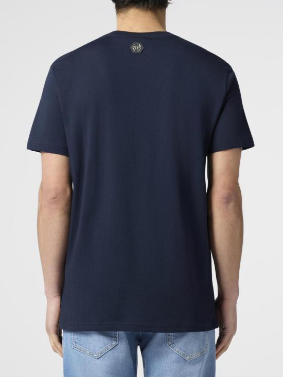 26SS 필립 플레인 반팔 티셔츠 PAFCMTK9043PJY002N 24 Navy - PHILIPP PLEIN