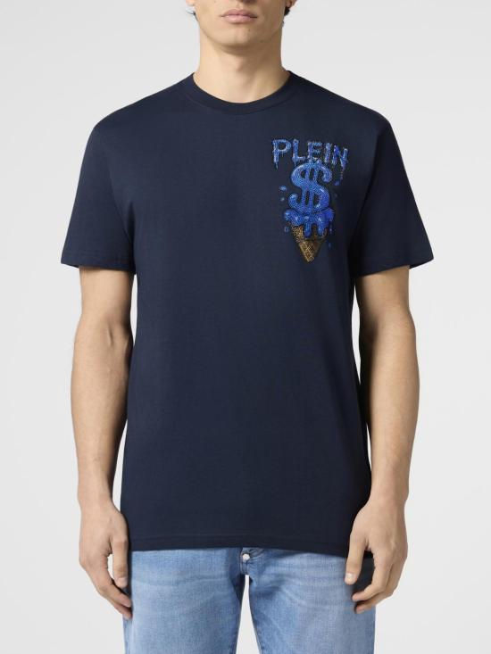 26SS 필립 플레인 반팔 티셔츠 PAFCMTK9043PJY002N 24 Navy