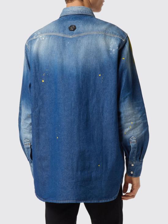 26SS 필립 플레인 데님 셔츠 FAECMDP0252PDE004N 14LS Denim - PHILIPP PLEIN
