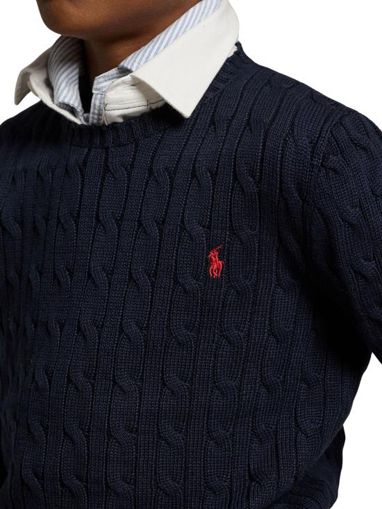 26SS [키즈] 랄프 로렌 캐시미어 니트 323702674 060 Blue - RALPH LAUREN