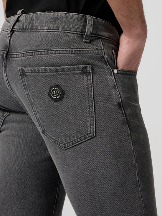26SS 필립 플레인 베이직 스트레이트 컷 진 SAFCMDT4353PDE004N 72IH Grey - PHILIPP PLEIN