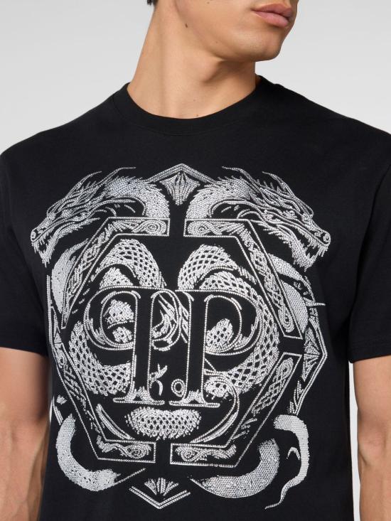 26SS 필립 플레인 반팔 티셔츠 SAFCMTK8450PJY002N 02 Black - PHILIPP PLEIN