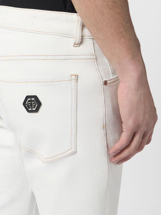 26SS 필립 플레인 데님 팬츠 PAFCMDT4333PDE004N 01LS White - PHILIPP PLEIN
