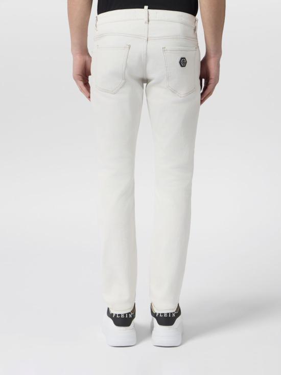 26SS 필립 플레인 데님 팬츠 PAFCMDT4333PDE004N 01LS White - PHILIPP PLEIN