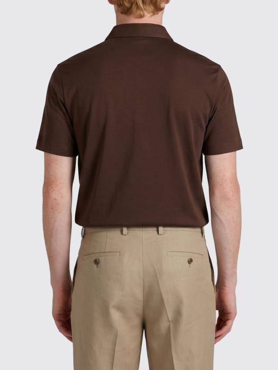 26SS 자노네 폴로 티셔츠 810382ZQ317 Z1495 Brown - ZANONE