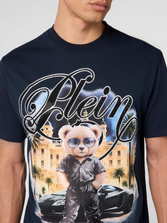 26SS 필립 플레인 반팔 티셔츠 SAFCMTK8894PJY002N 24 Navy - PHILIPP PLEIN