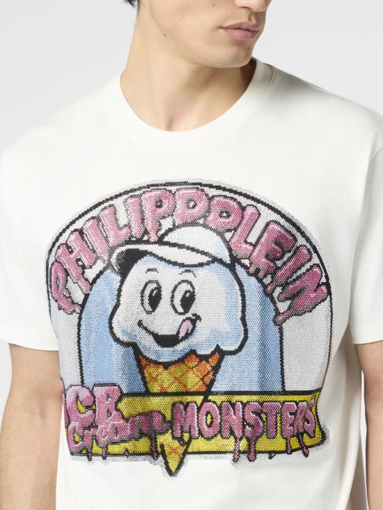 26SS 필립 플레인 반팔 티셔츠 PAFCMTK9049PJY002N 01OF White - PHILIPP PLEIN