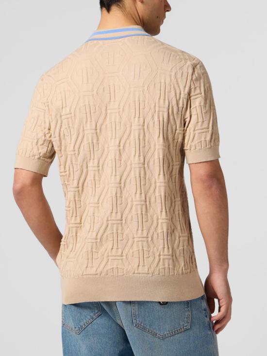 26SS 필립 플레인 폴로 티셔츠 SAFCMKK0322PKN002N 06 Beige - PHILIPP PLEIN