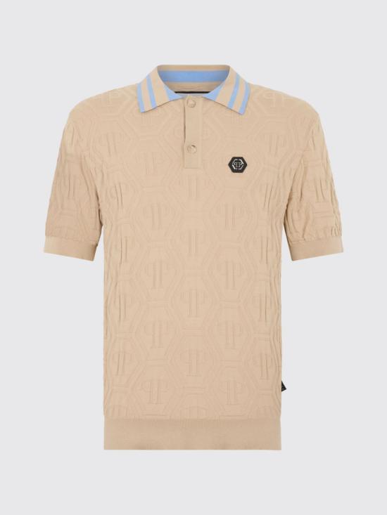 26SS 필립 플레인 폴로 티셔츠 SAFCMKK0322PKN002N 06 Beige - PHILIPP PLEIN