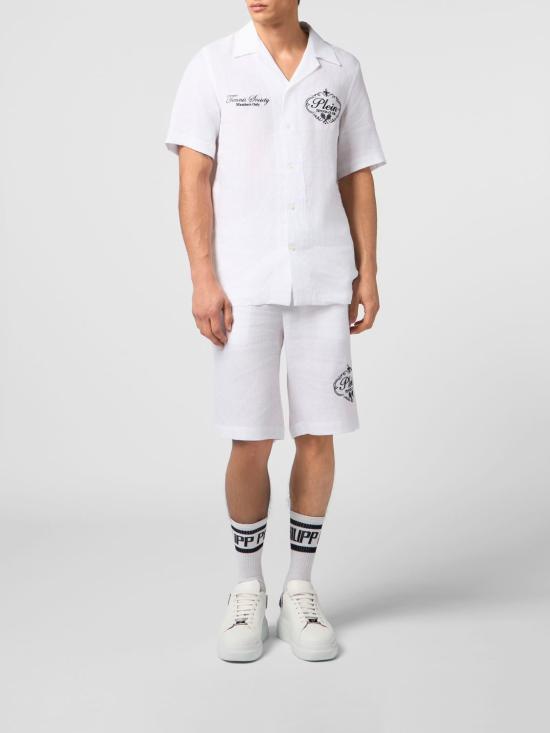 26SS 필립 플레인 반팔 셔츠 PAFCMRP2575PTE105N 01 White - PHILIPP PLEIN