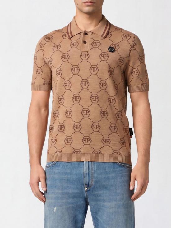 26SS 필립 플레인 폴로 티셔츠 SAFCMKK0311PTE076N 06 Beige