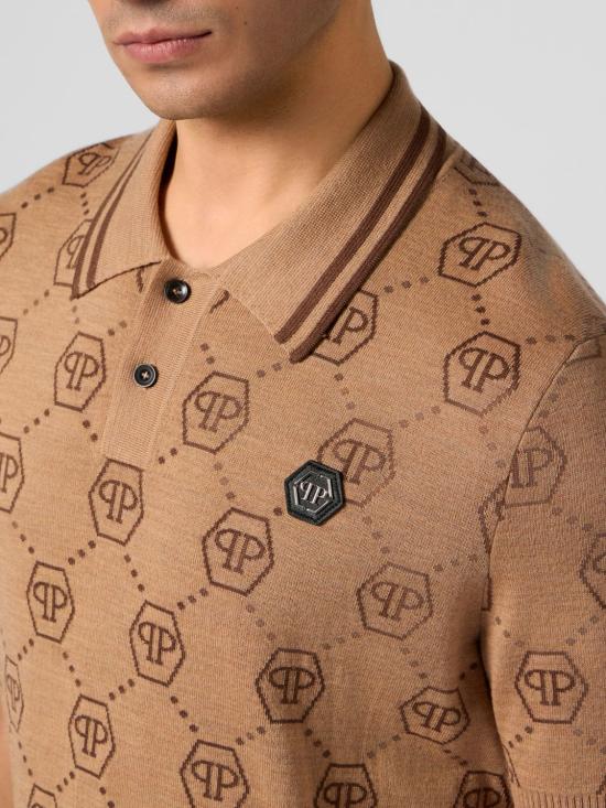 26SS 필립 플레인 폴로 티셔츠 SAFCMKK0311PTE076N 06 Beige - PHILIPP PLEIN