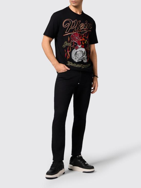26SS 필립 플레인 반팔 티셔츠 SAFCMTK8667PJY002N 02 Black - PHILIPP PLEIN