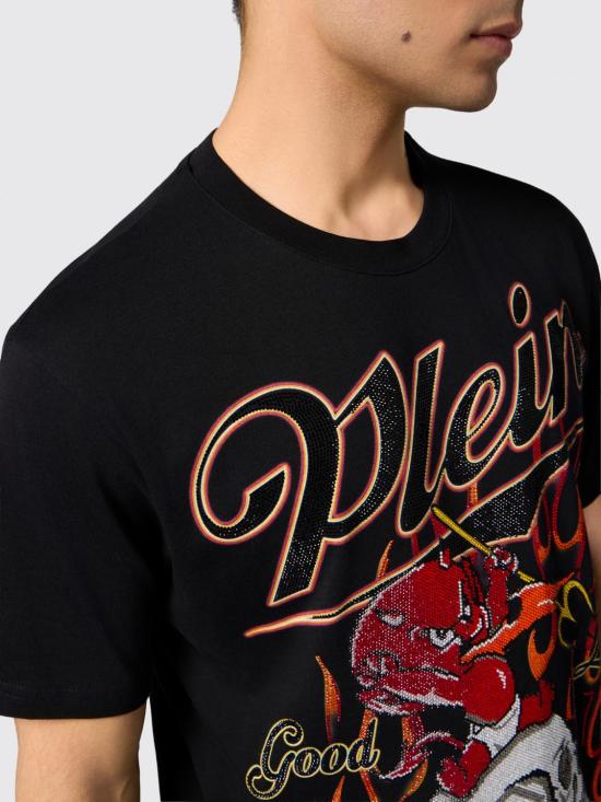 26SS 필립 플레인 반팔 티셔츠 SAFCMTK8667PJY002N 02 Black - PHILIPP PLEIN
