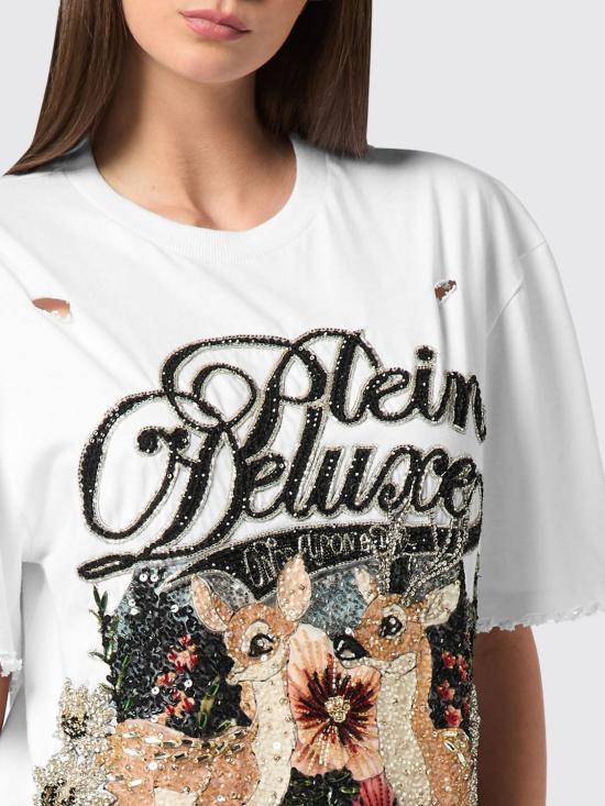 26SS 필립 플레인 반팔 티셔츠 AAECWTK3822PTE004N 01 White - PHILIPP PLEIN