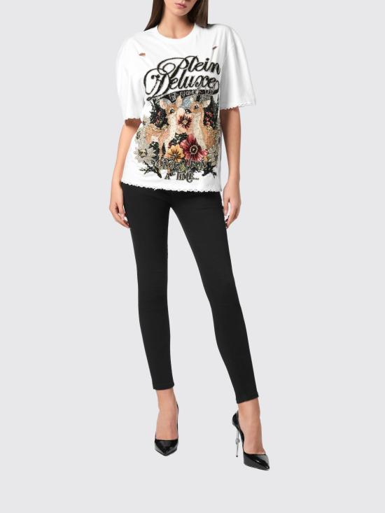 26SS 필립 플레인 반팔 티셔츠 AAECWTK3822PTE004N 01 White - PHILIPP PLEIN