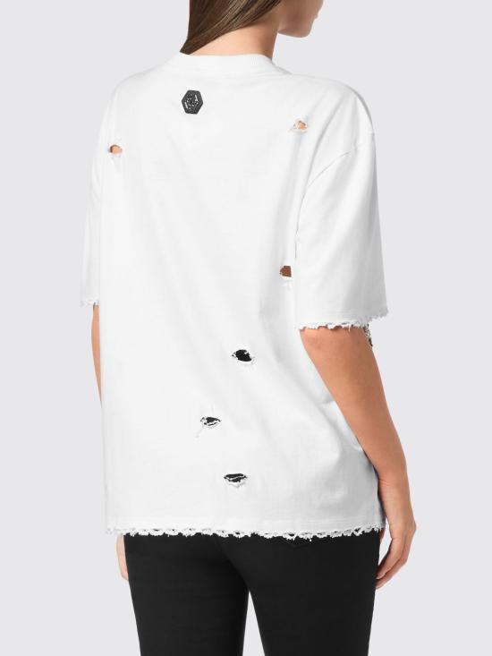 26SS 필립 플레인 반팔 티셔츠 AAECWTK3822PTE004N 01 White - PHILIPP PLEIN