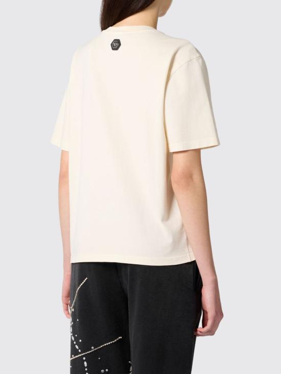 26SS 필립 플레인 반팔 티셔츠 AAECWTK3829PTE004N 01OF White - PHILIPP PLEIN