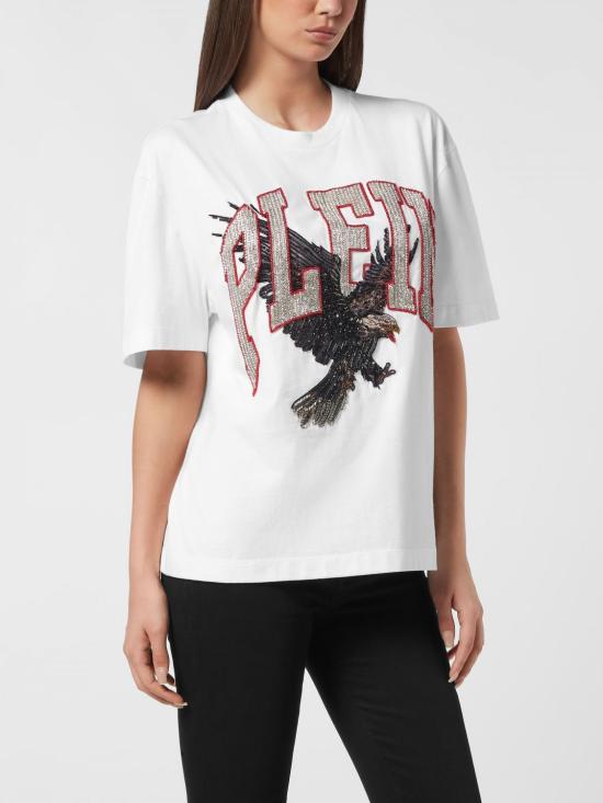 26SS 필립 플레인 반팔 티셔츠 AAECWTK3830PTE004N 01 White - PHILIPP PLEIN