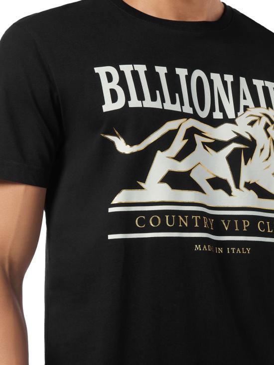 26SS 빌리어네어 반팔 티셔츠 OAECMTK8329BTE014N 02 Black - BILLIONAIRE