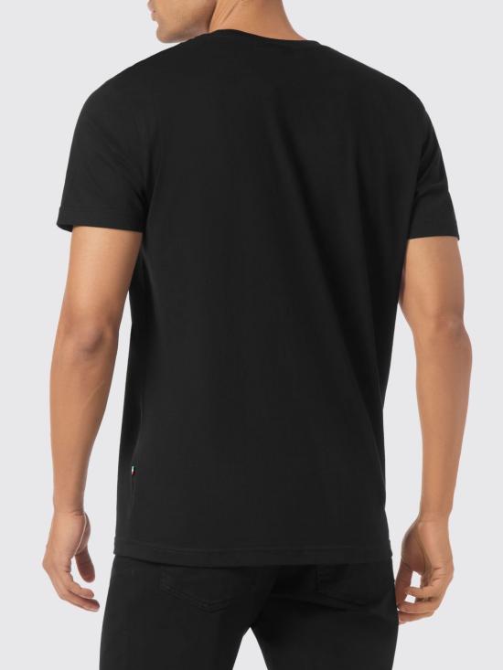 26SS 빌리어네어 반팔 티셔츠 OAECMTK8329BTE014N 02 Black - BILLIONAIRE