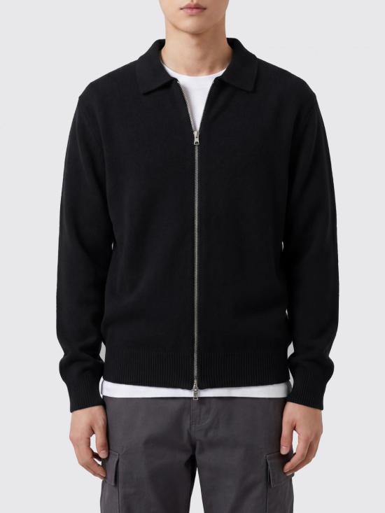 26SS 하울린 집업 니트 SLIPPERY KNIT Black