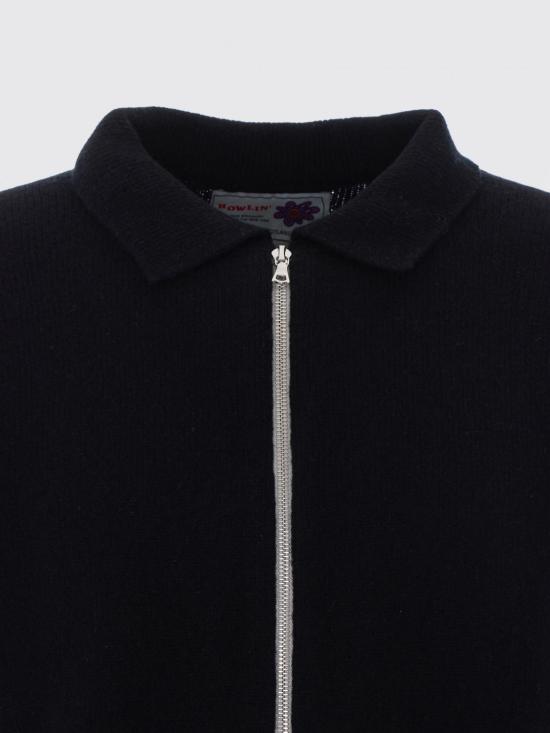 26SS 하울린 집업 니트 SLIPPERY KNIT Black - HOWLIN