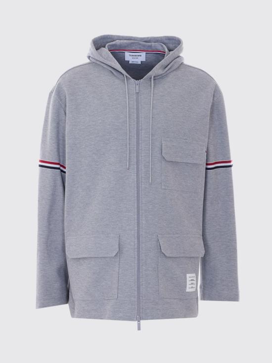 26SS 톰브라운 더블 페이스 테크 트윌 오버사이즈 암밴드 파카 MJT567AJ0250 050 Grey - THOM BROWNE