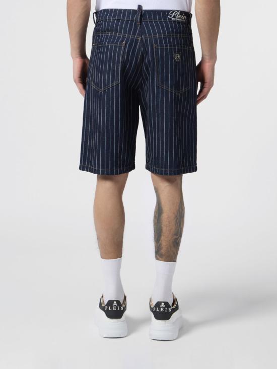 26SS 필립 플레인 데님 숏팬츠 PAFCMDT4331PDE004N 07MB Blue - PHILIPP PLEIN