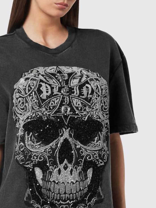 26SS 필립 플레인 반팔 티셔츠 AAECWTK3831PTE004N 02 Black - PHILIPP PLEIN